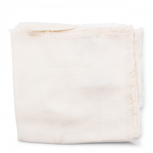WHITE VISCOSE SCARF