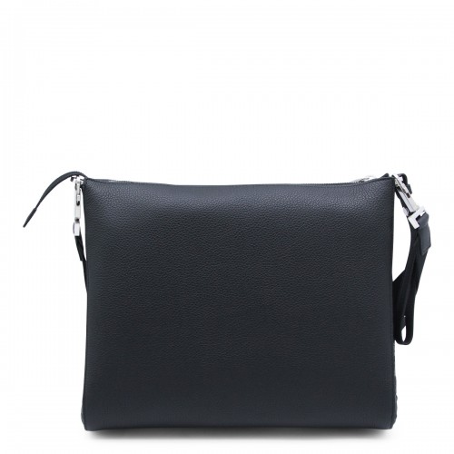 BLACK LEATHER CROSSBODY BAG