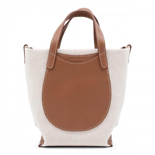 CARAMEL CANVAS CROSSBODY BAG