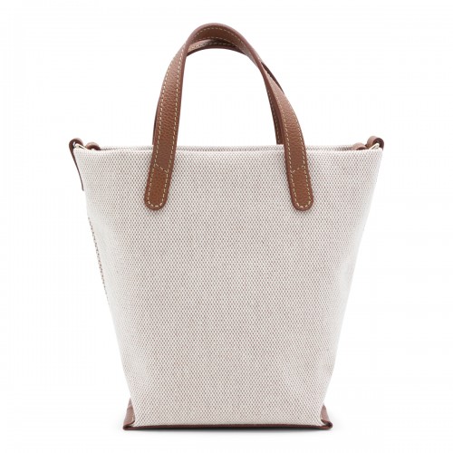 CARAMEL CANVAS CROSSBODY BAG