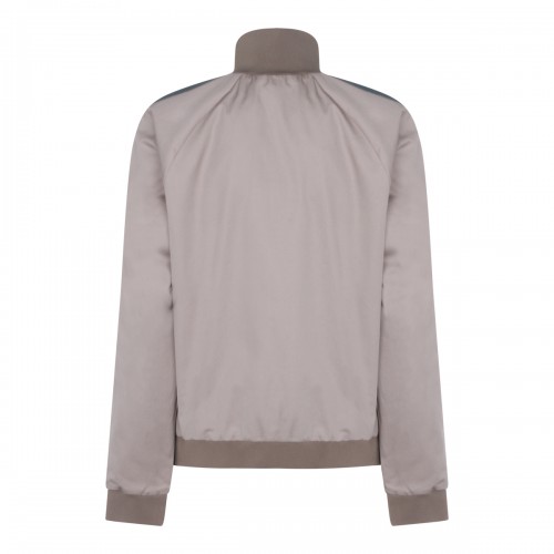 KAKI AND GREEN COTTON CASUAL JACKET