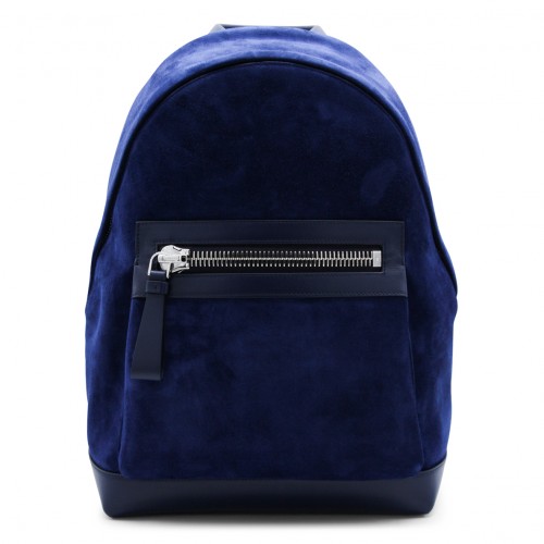 NAVY SUEDE BACKPACK