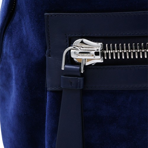 NAVY SUEDE BACKPACK