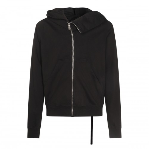 BLACK COTTON MOUNTAIN HOODIE SWEATSHIRT