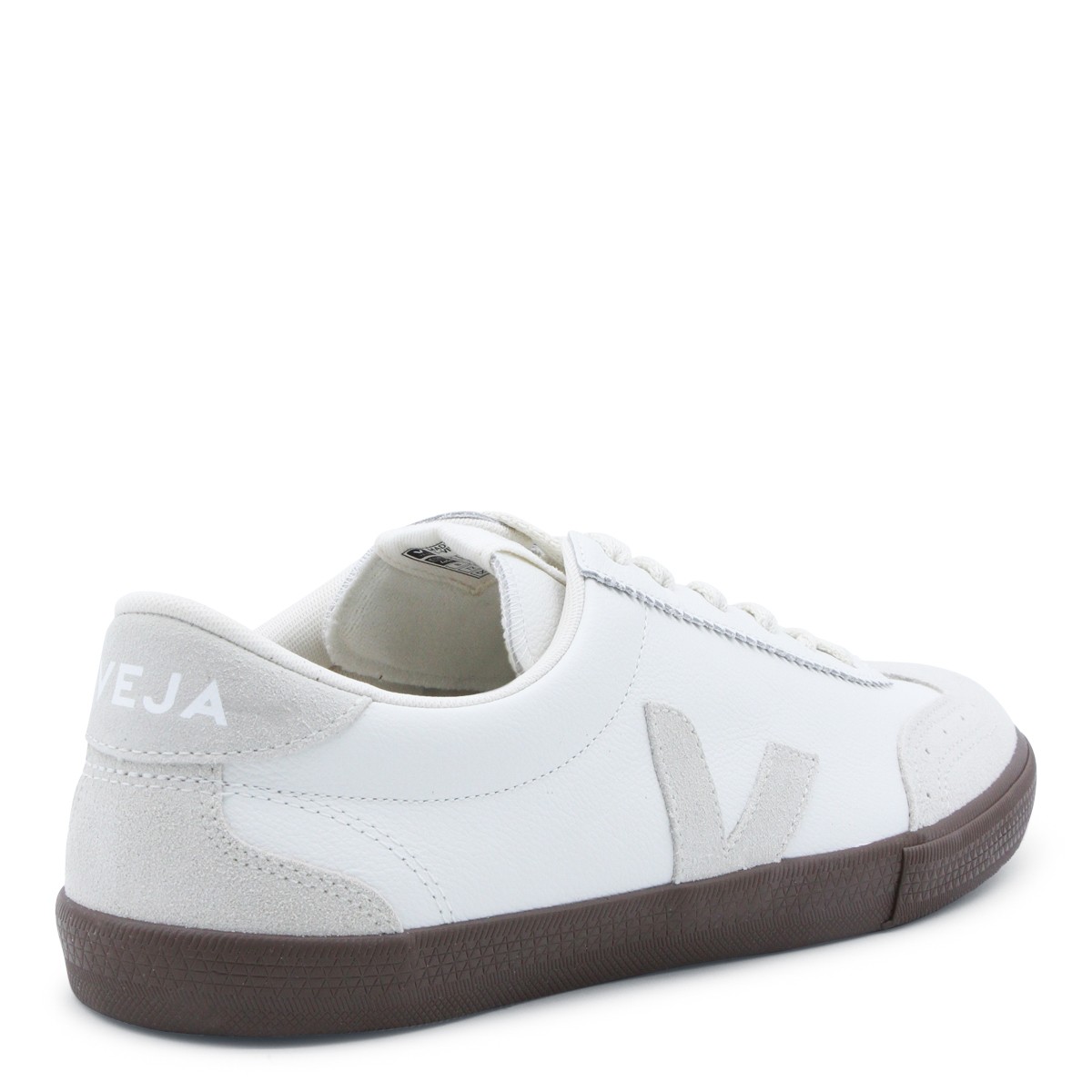 WHITE AND NATURAL VOLLEY SNEAKERS