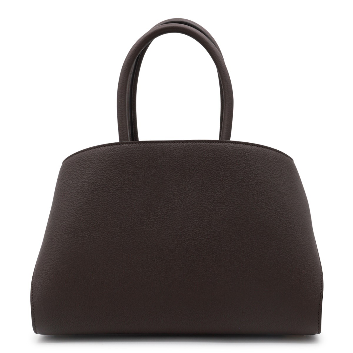 DARK BROWN LEATHER HUG S TOP HANDLE BAG