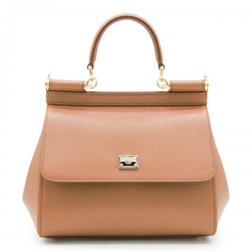 BROWN LEATHER SICILY TOP...