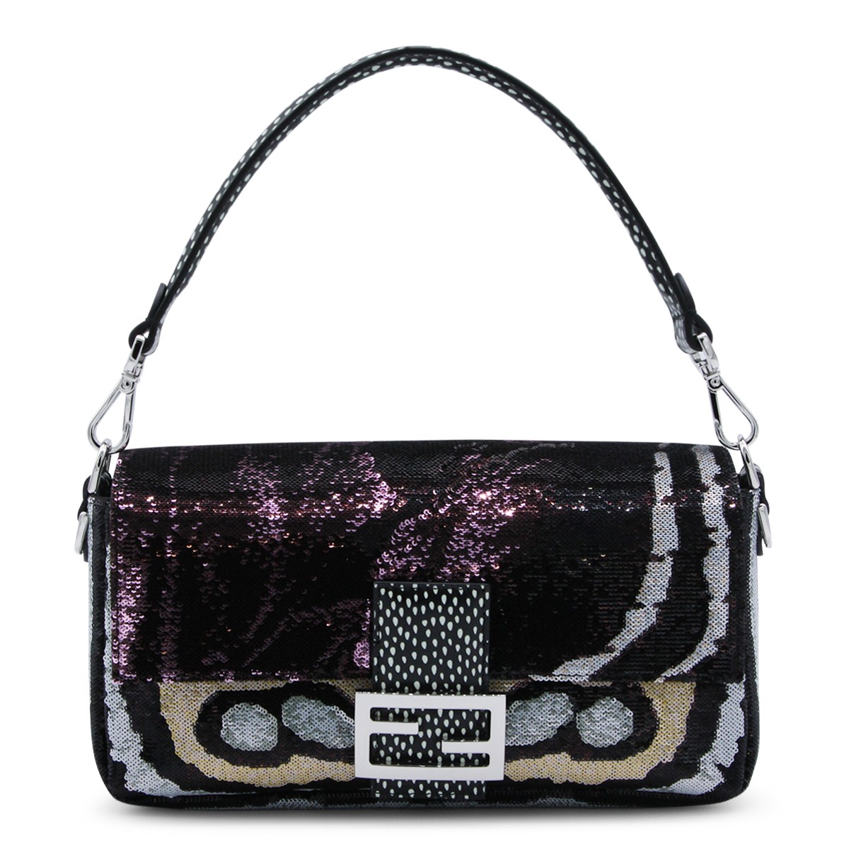 MULTICOLOR LEATHER BAGUETTE SHOULDER BAG