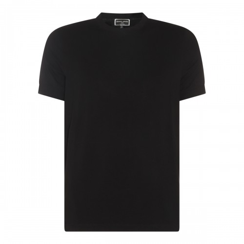 BLACK VISCOSE T-SHIRT