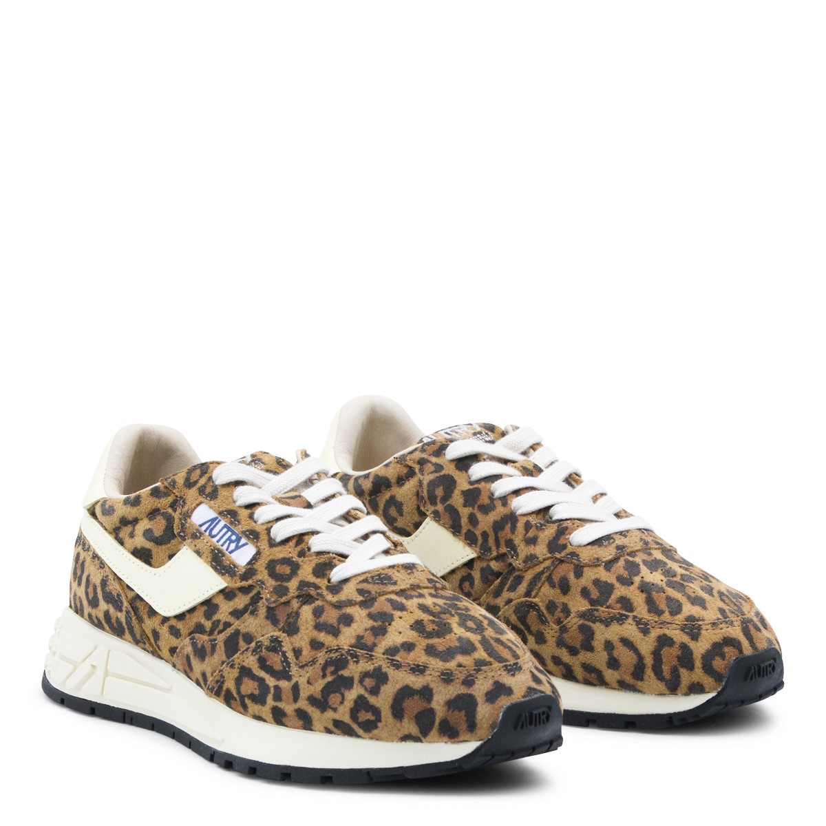 LEOPARD AND BEIGE LEATHER SNEAKERS