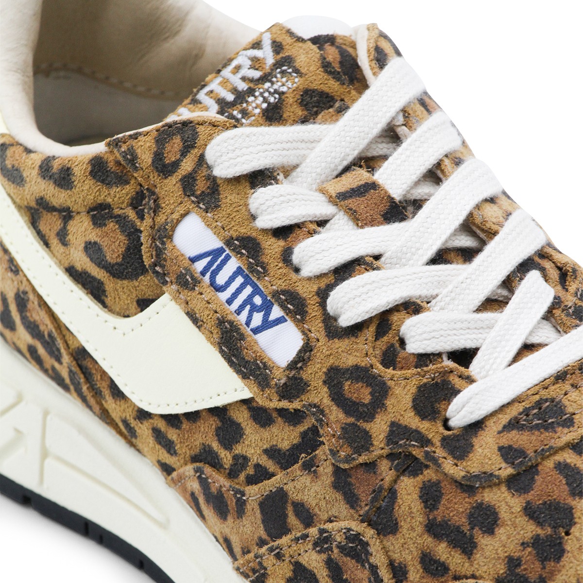 LEOPARD AND BEIGE LEATHER SNEAKERS