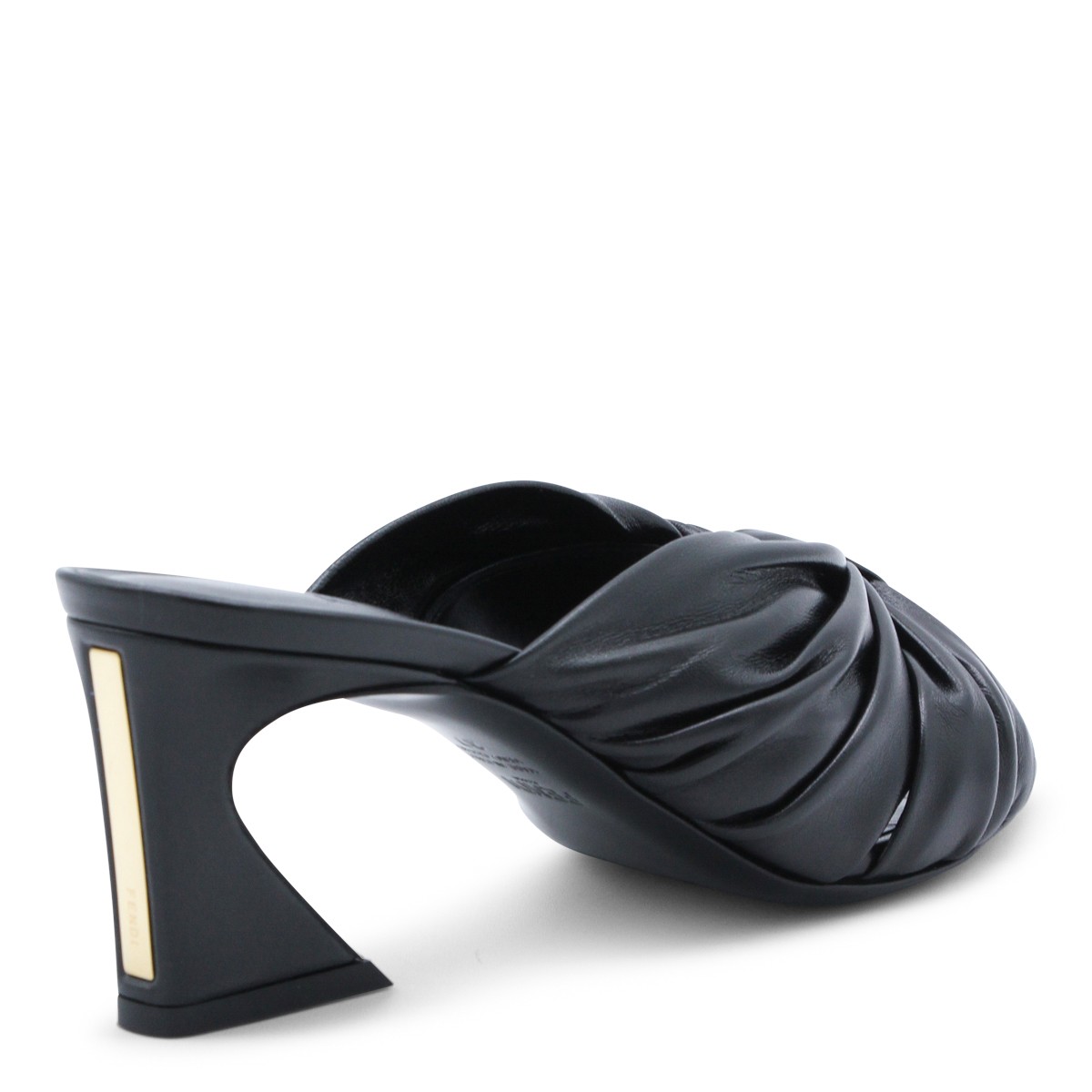 BLACK LEATHER SANDALS