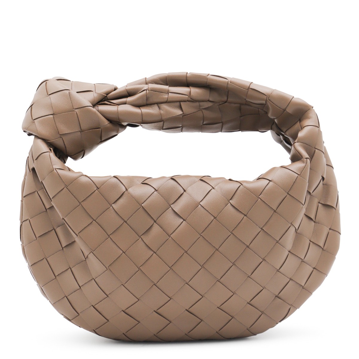 BEIGE LEATHER MINI JODIE BAG