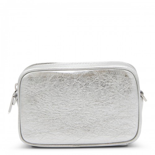 SILVER LEATHER MINI STAR CROSSBODY BAG