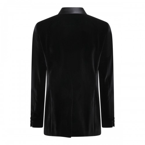 BLACK COTTON BLAZER 2