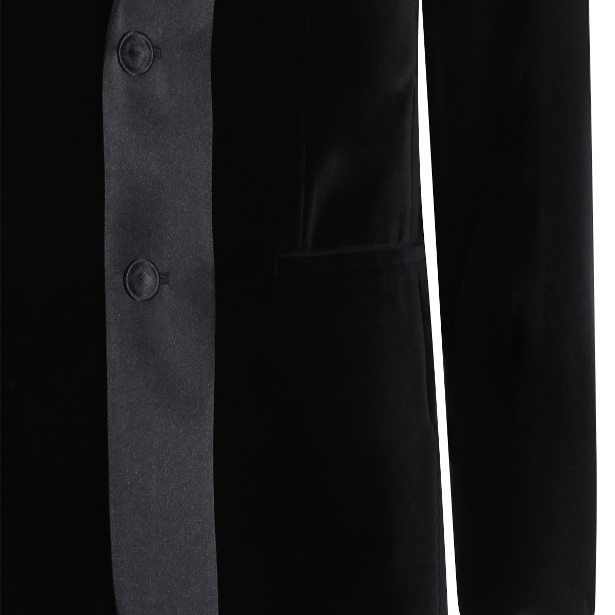 BLACK COTTON BLAZER