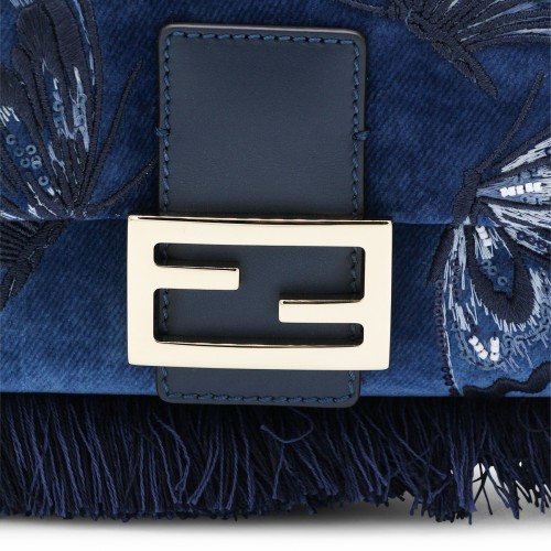 BLUE BAGUETTE SHOULDER BAG