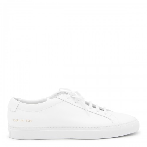 WHITE LEATHER ACHILLE LOW SNEAKERS