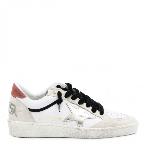 WHITE AND BEIGE BALL STAR SNEAKERS