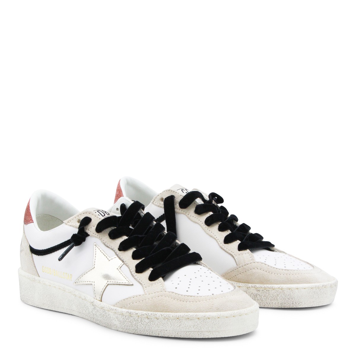 WHITE AND BEIGE BALL STAR SNEAKERS