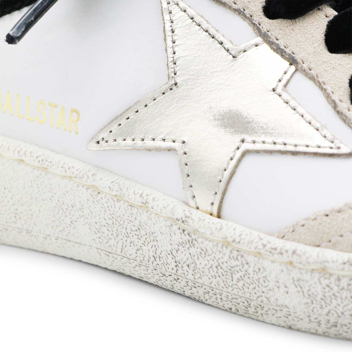 WHITE AND BEIGE BALL STAR SNEAKERS