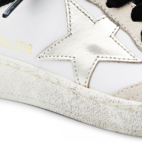 WHITE AND BEIGE BALL STAR SNEAKERS