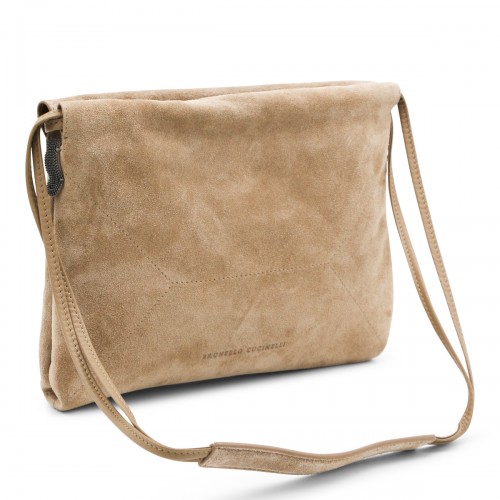 BEIGE LEATHER CROSSBODY BAG 2