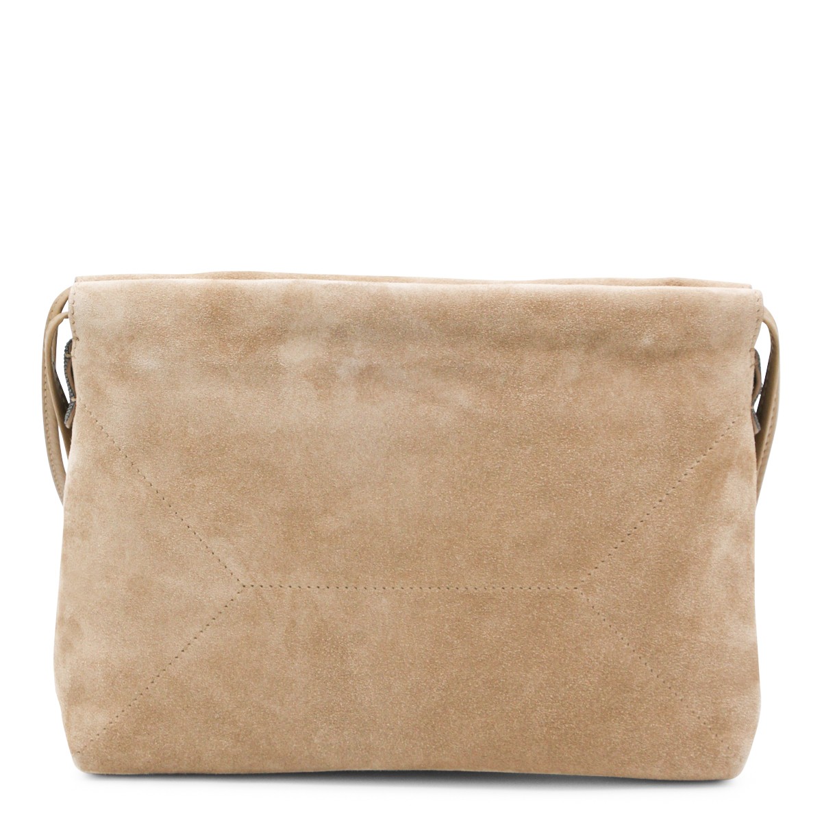 BEIGE LEATHER CROSSBODY BAG