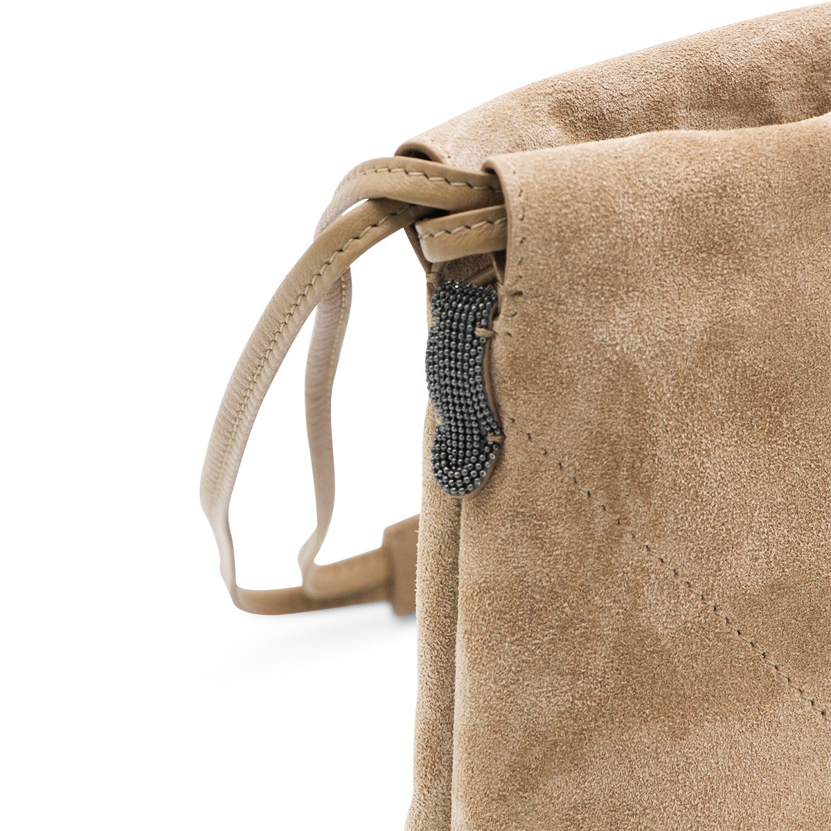 BEIGE LEATHER CROSSBODY BAG
