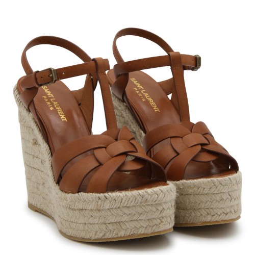 BROWN LEATHER TRIBUTE 85 ESPADRILLAS