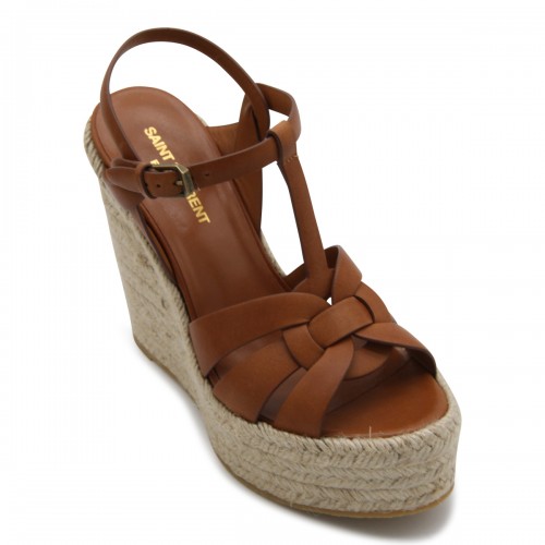 BROWN LEATHER TRIBUTE 85 ESPADRILLAS