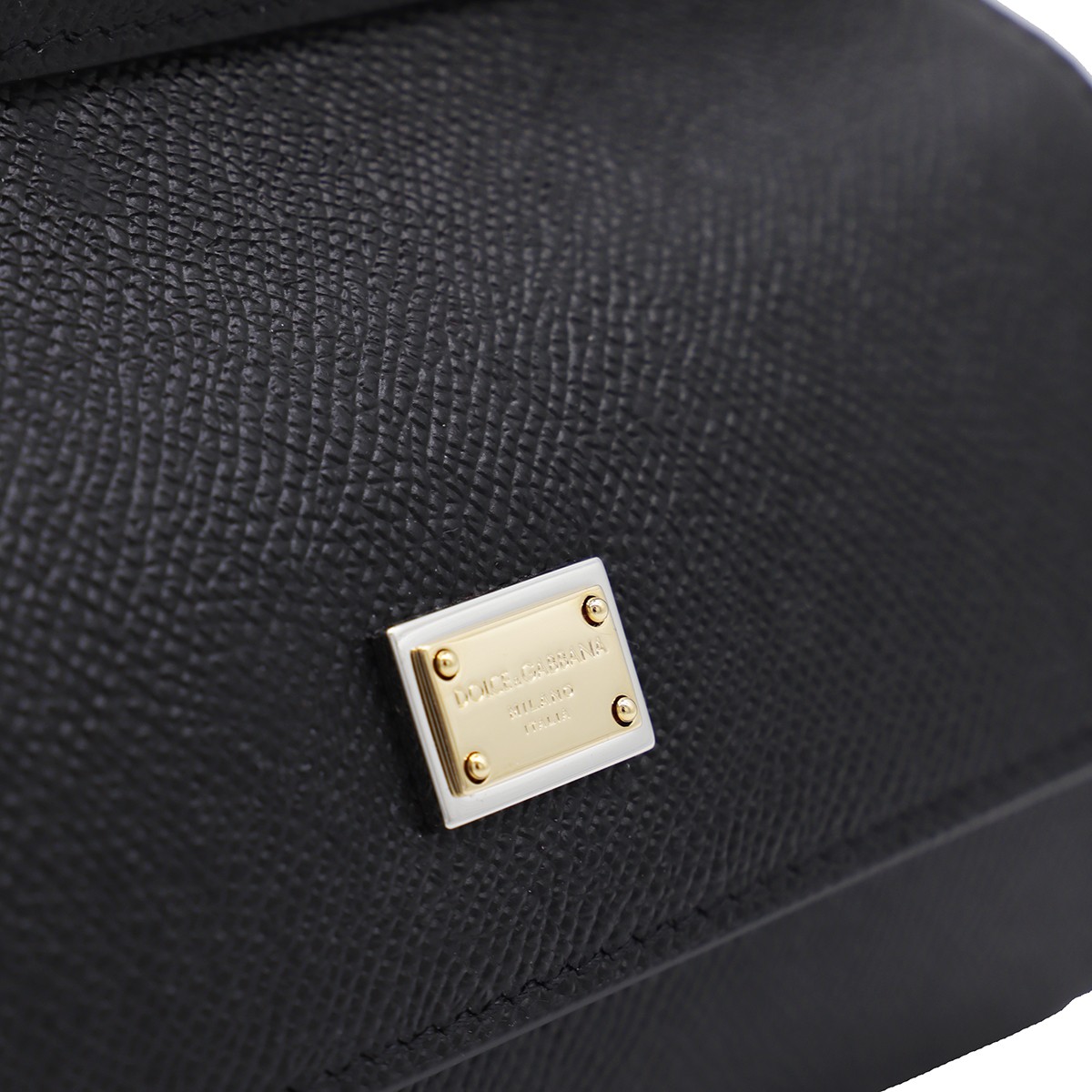 BLACK LEATHER SICILY SMALL TOP HANDLE...