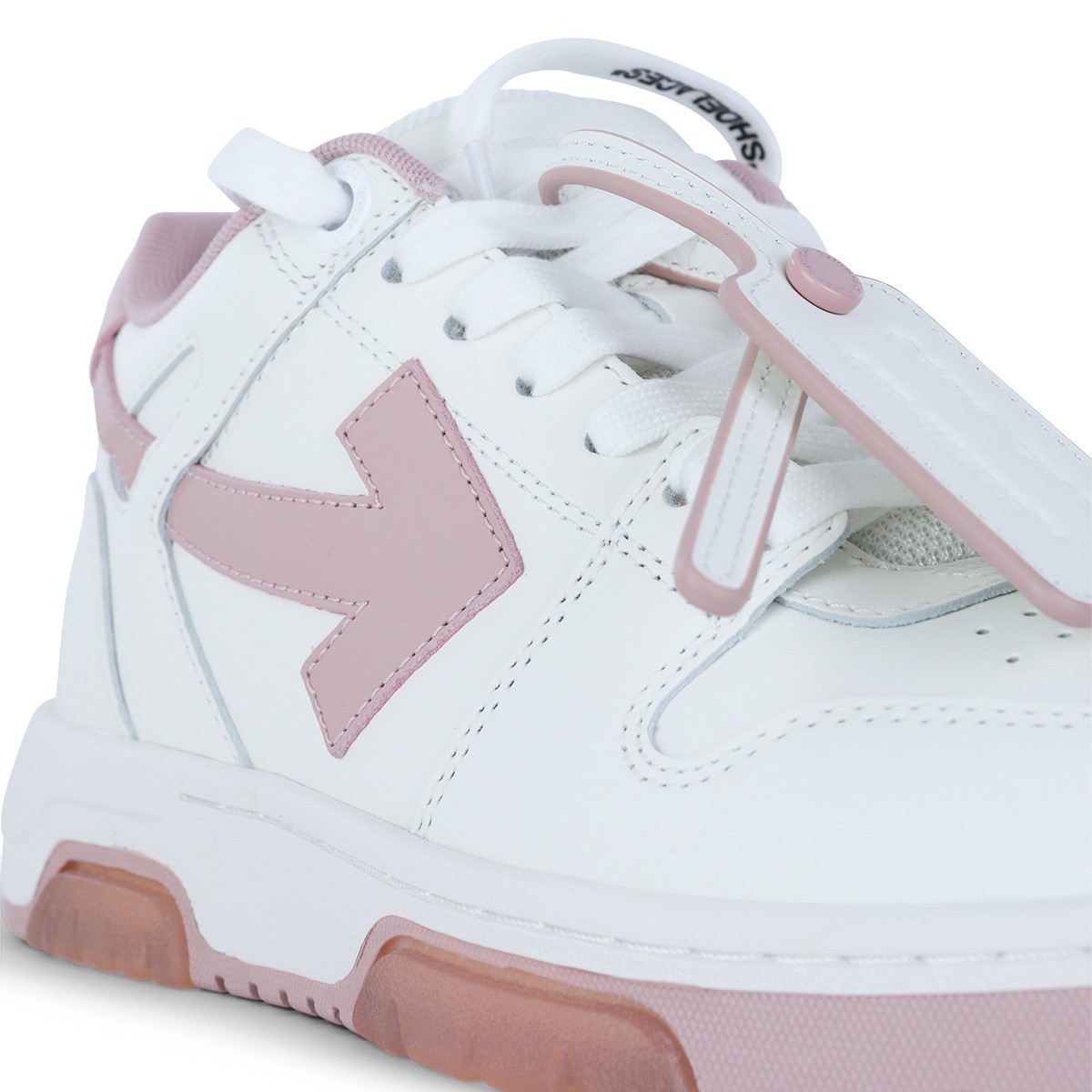 WHITE AND PINK LEATHER OUT OF OFFICE...