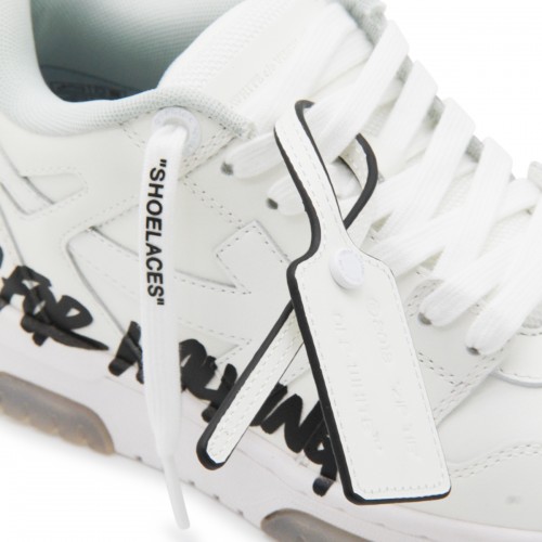 WHITE LEATHER OUT OF OFFICE SNEAKERS