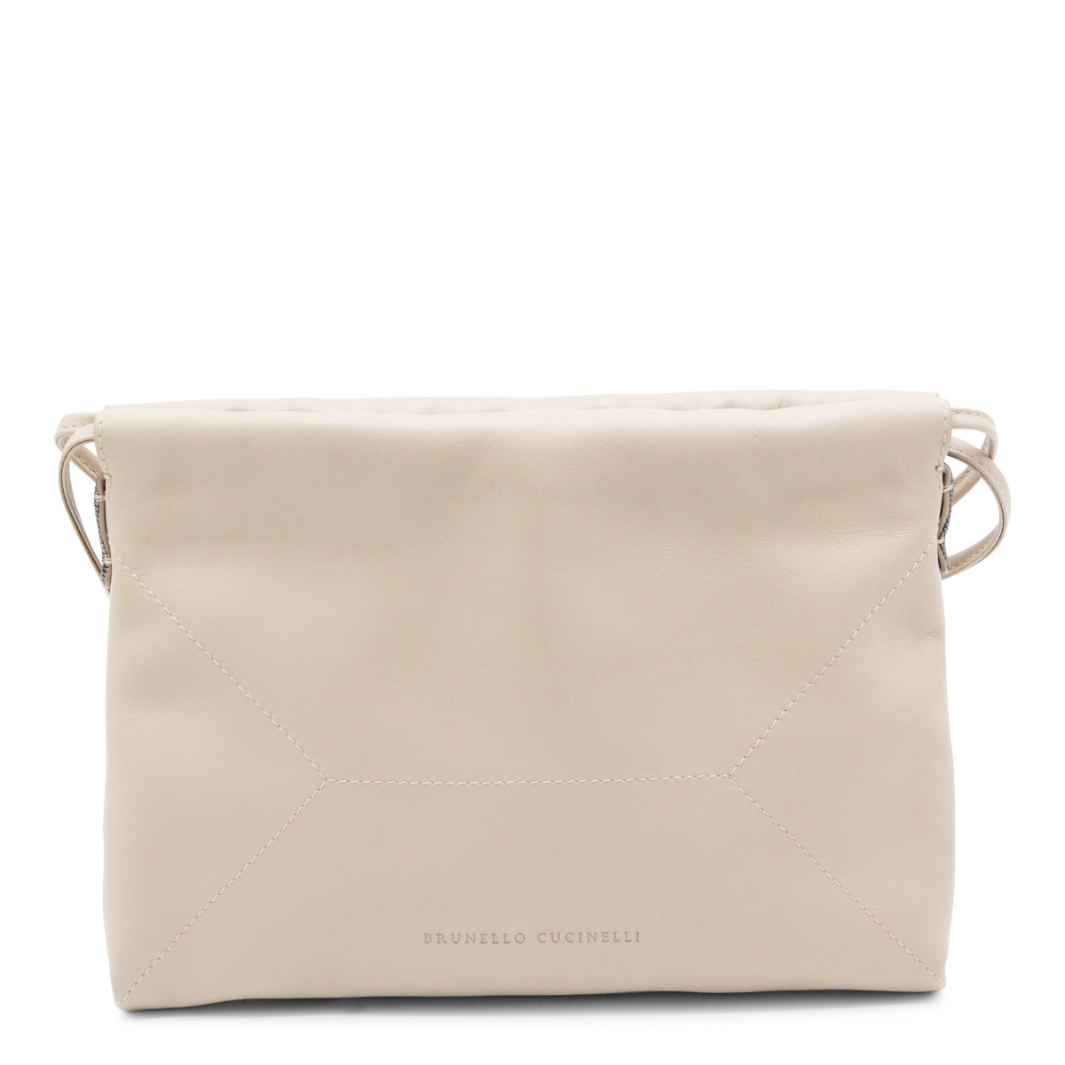 WHITE LEATHER CROSSBODY BAG