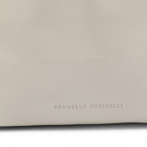 WHITE LEATHER CROSSBODY BAG