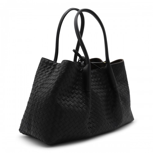 BLACK LEATHER PINACOTECA BAG