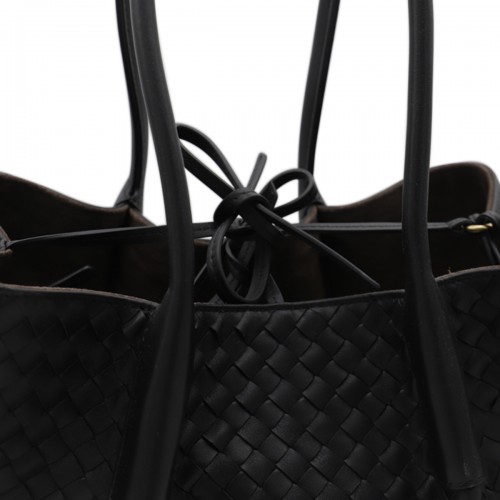 BLACK LEATHER PINACOTECA BAG