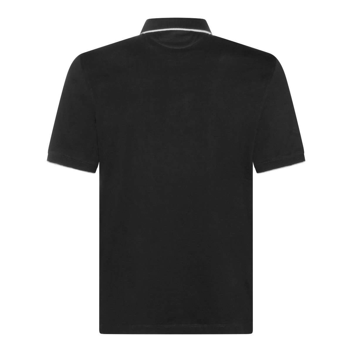 BLACK COTTON POLO SHIRT