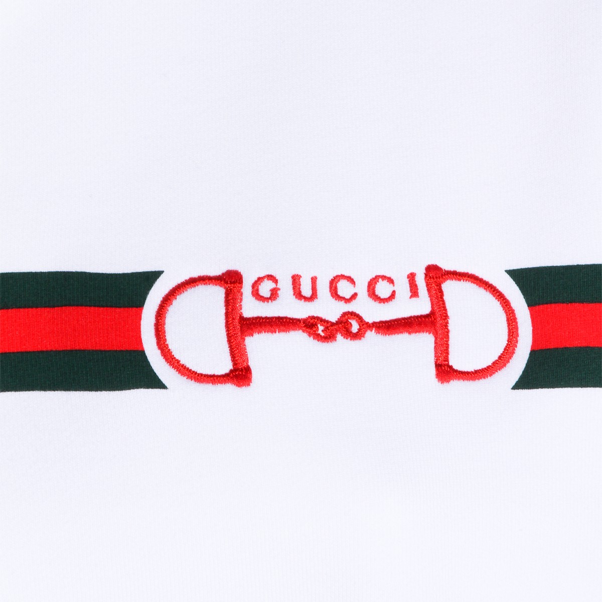 WHITE COTTON SWEATSHIRT