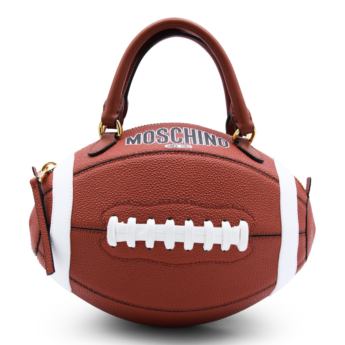 BROWN LEATHER TOP HANDLE BAG