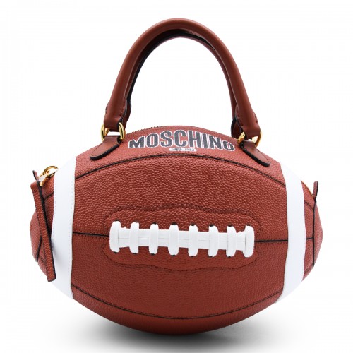 BROWN LEATHER TOP HANDLE BAG