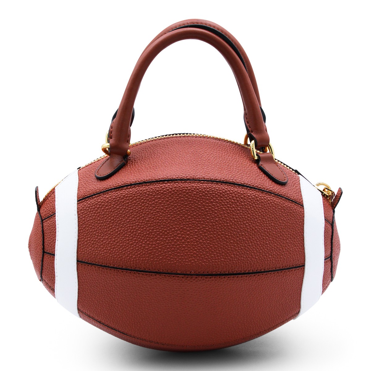 BROWN LEATHER TOP HANDLE BAG