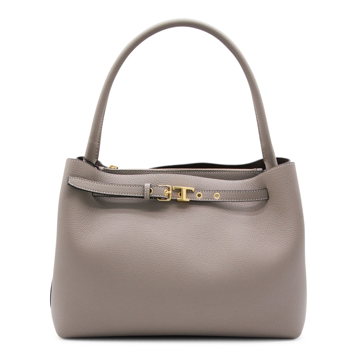 GREY LEATHER TOTES
