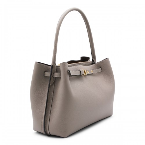 GREY LEATHER TOTES