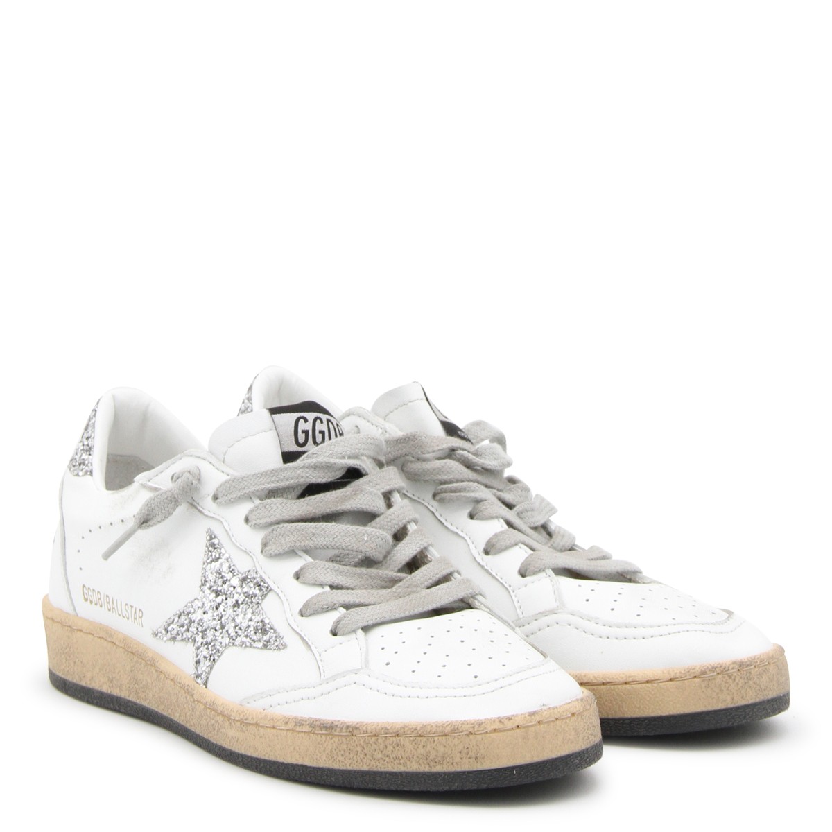 WHITE AND SILVER BALLSTAR SNEAKERS