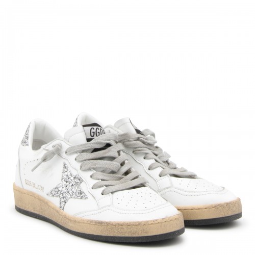 WHITE AND SILVER BALLSTAR SNEAKERS