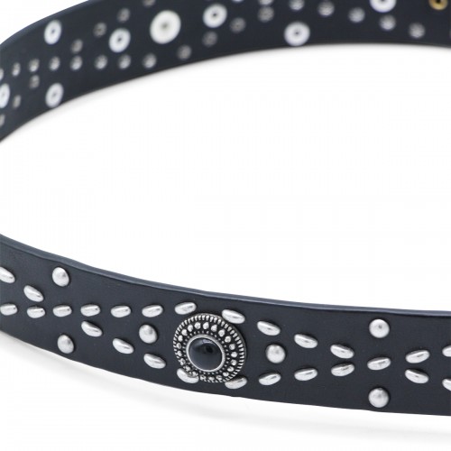 BLACK LEATHER BELT 2