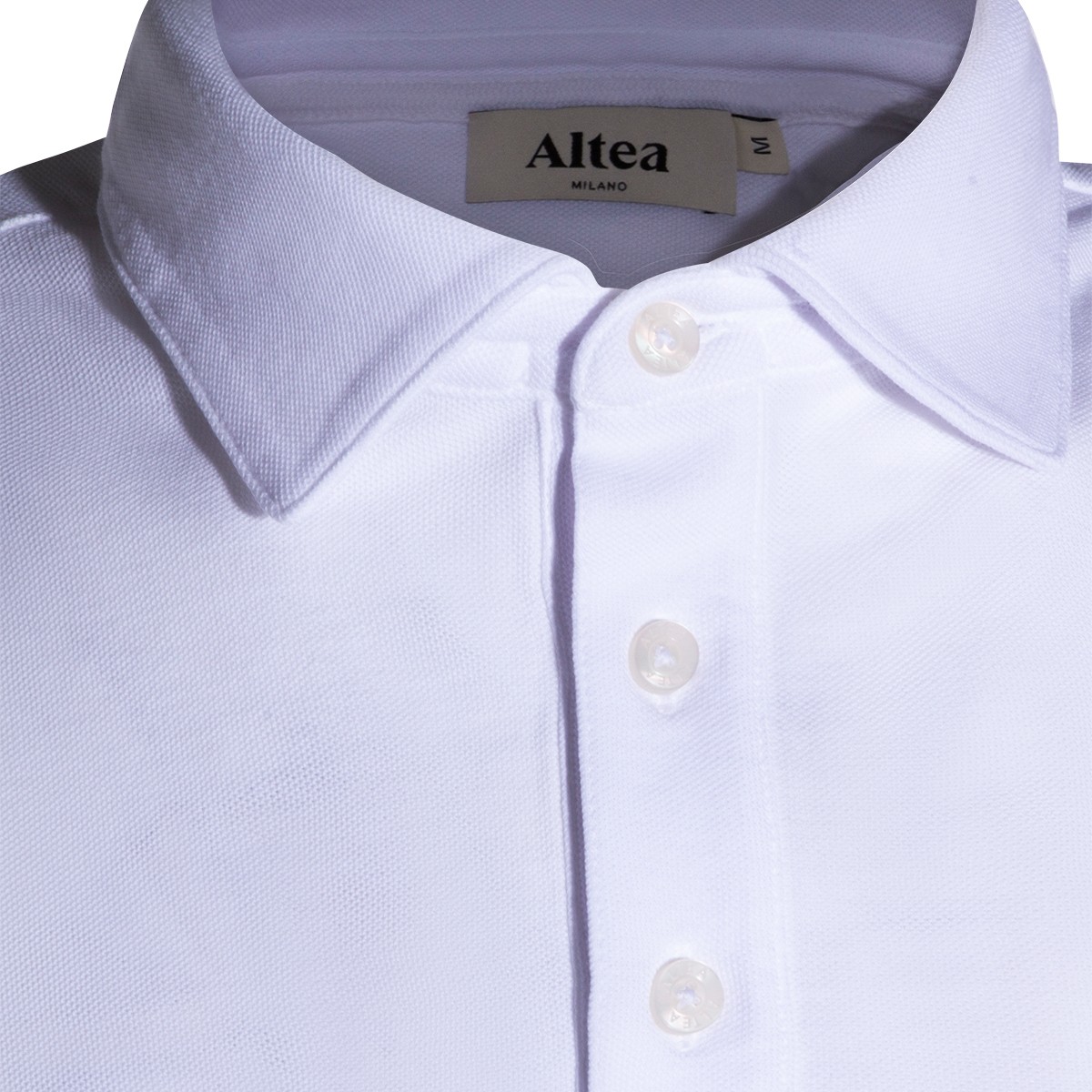 WHITE COTTON POLO SHIRT