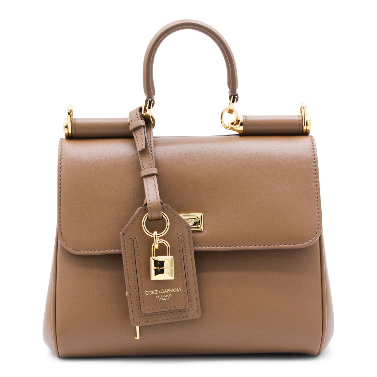 BROWN MY SICILY TOP HANDLE BAG